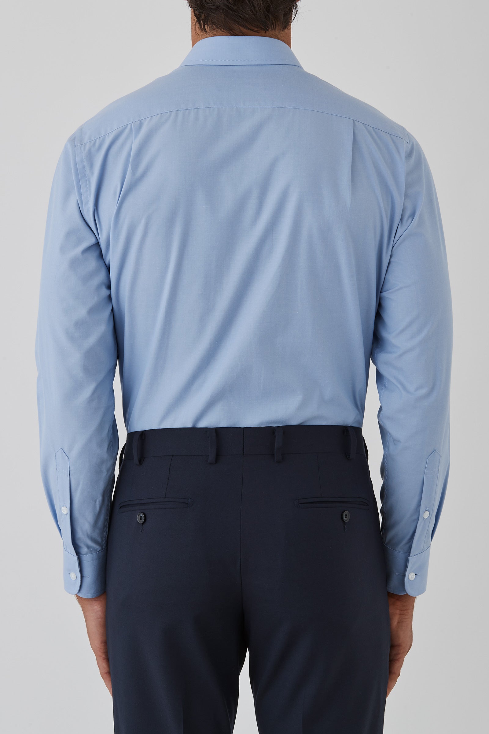Back view of Ganton Blue Gold Label Business Shirt in Classic Fit