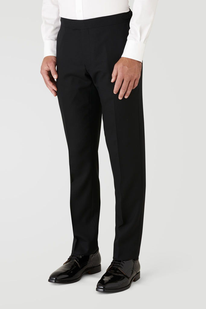 Black Solidus Evening Trouser from Joe Black Menswear - Secondary Model Image - PJEN0007T2 - BLACK - FCK410