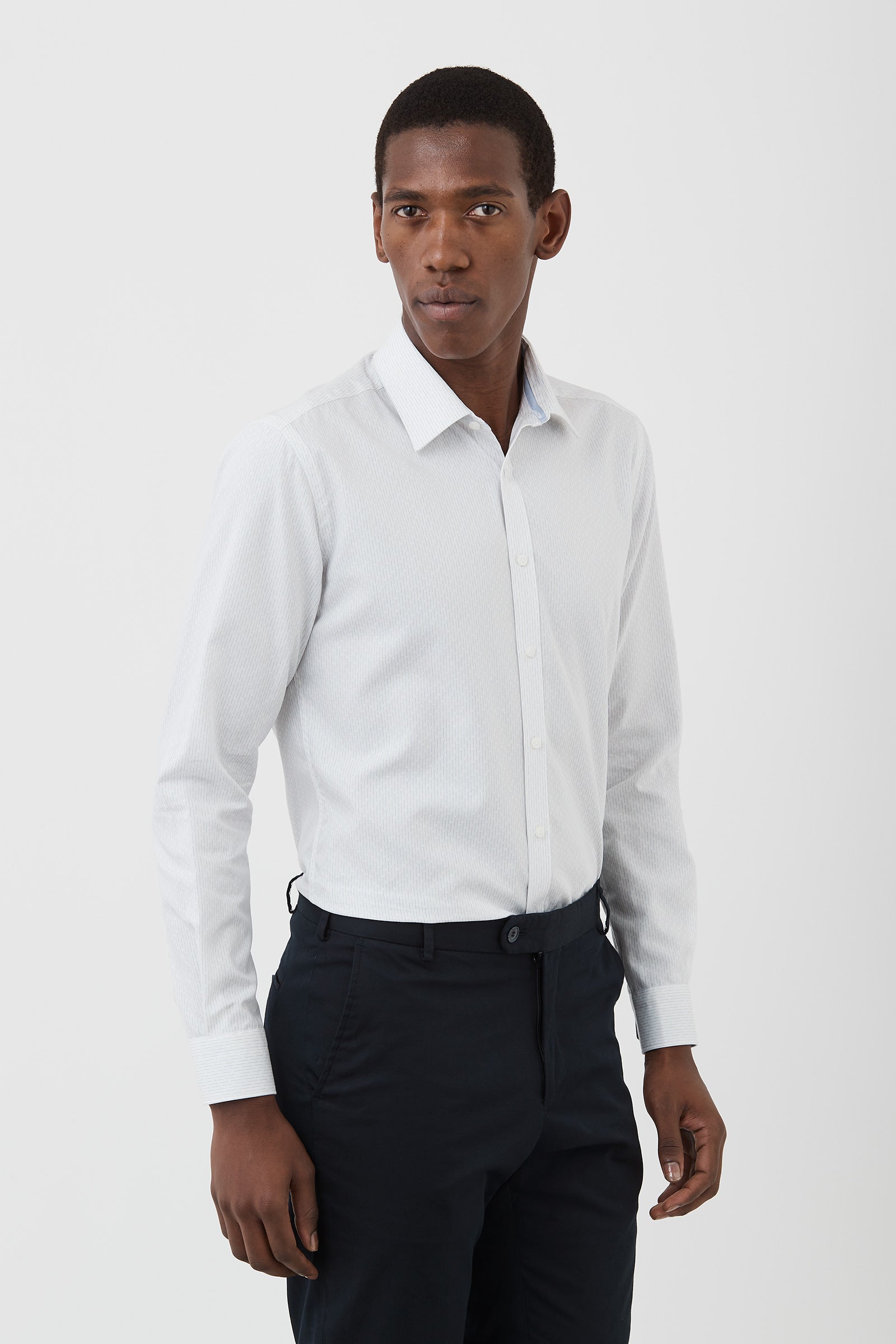 cambridge classics dress shirts Blue / White Stripe Cambridge Oxford Button Down Shirt