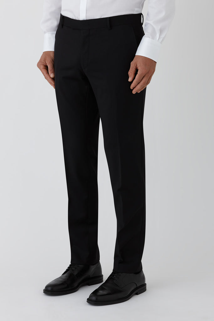 Razor Suit Trouser in Black from Joe Black Menswear. Secondary Model Image - PJEW0031T1 - BLACK - FJV032