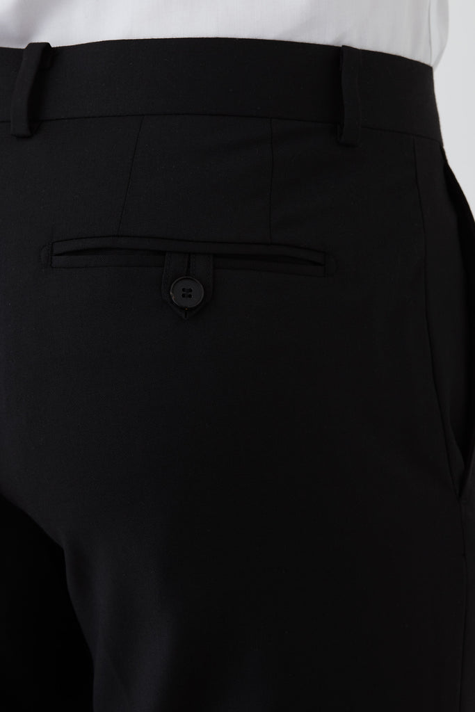 Razor Trouser in Black from Joe Black Menswear. Rear Detail Image - PJEW0031T1 - BLACK - FJV032